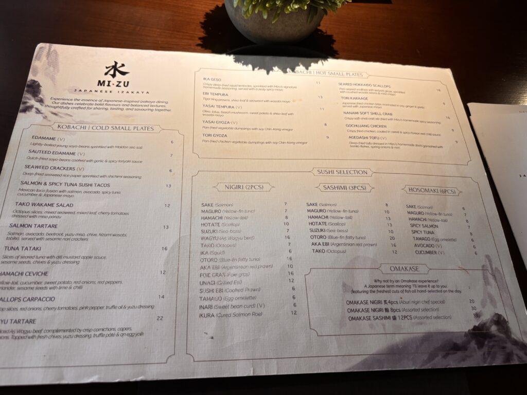 Bicester Village（ビスタービレッジ）近くの日本食レストラン「Mizu Japanese Izakaya」