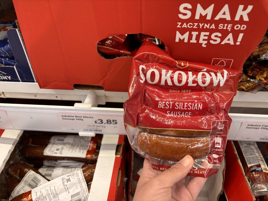 ロンドン・ポーランド系ソーセージが美味しい！