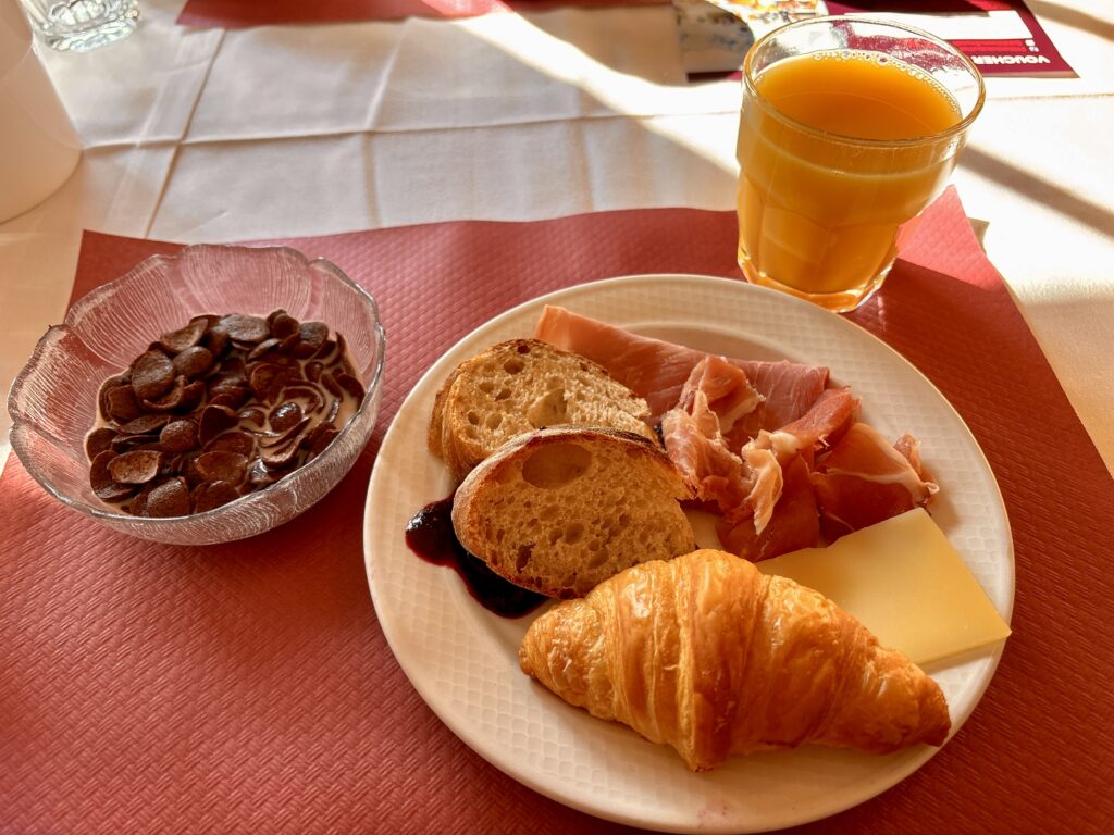 Hotel Alpenruhの朝食ビュッフェ