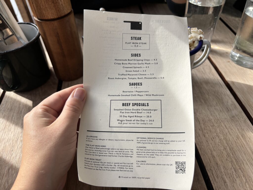 Flat Iron Steak フラットアイロンステーキ